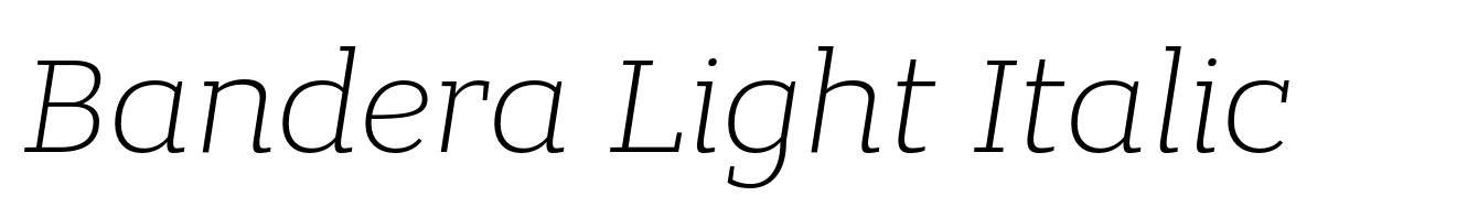 Bandera Light Italic